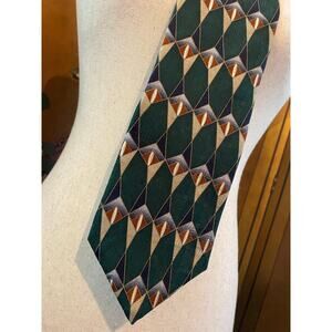 Vintage Bill Blass silk necktie with geometric prints